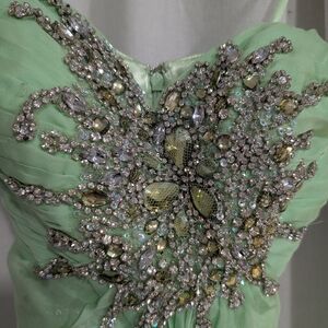 Mac Duggal Mint Green Crystal Dress
